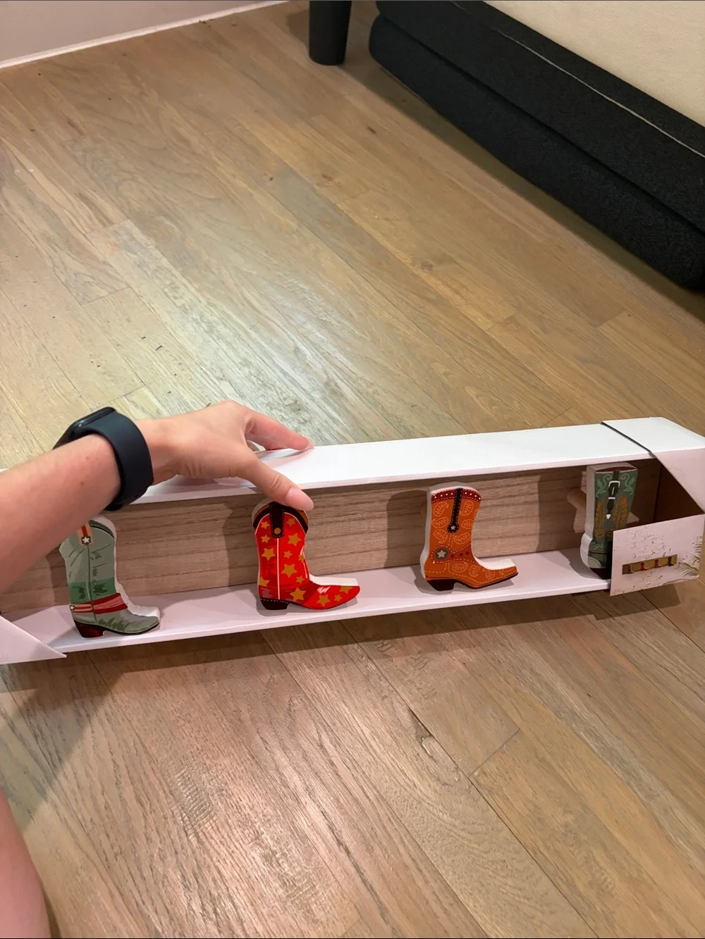 Boot-Shaped Wall Hooks Set - Colorful Western Design
